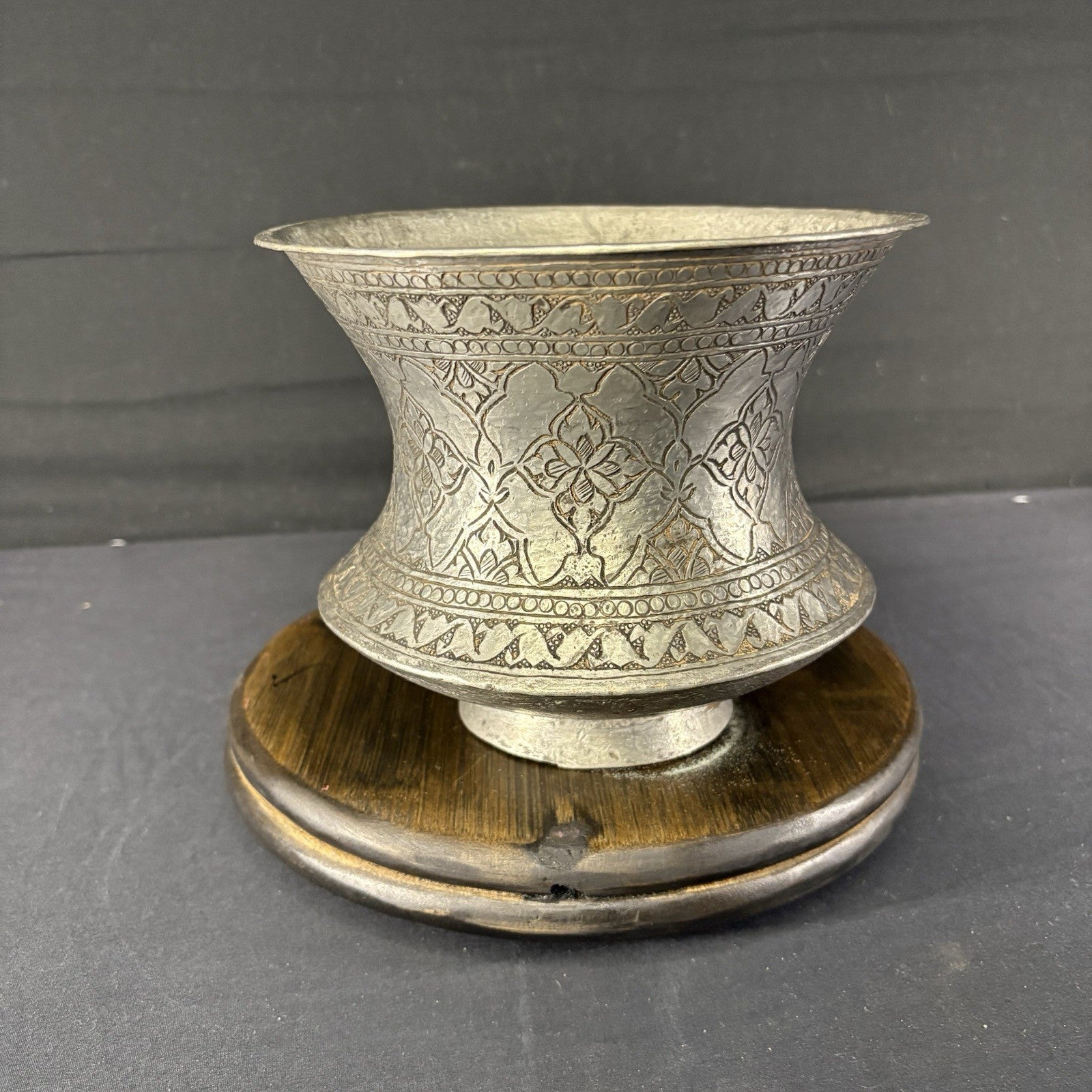 Qajar Era Copper Vessel Hand Hammered Islamic Calligraphy Tinned Late 1800s14
