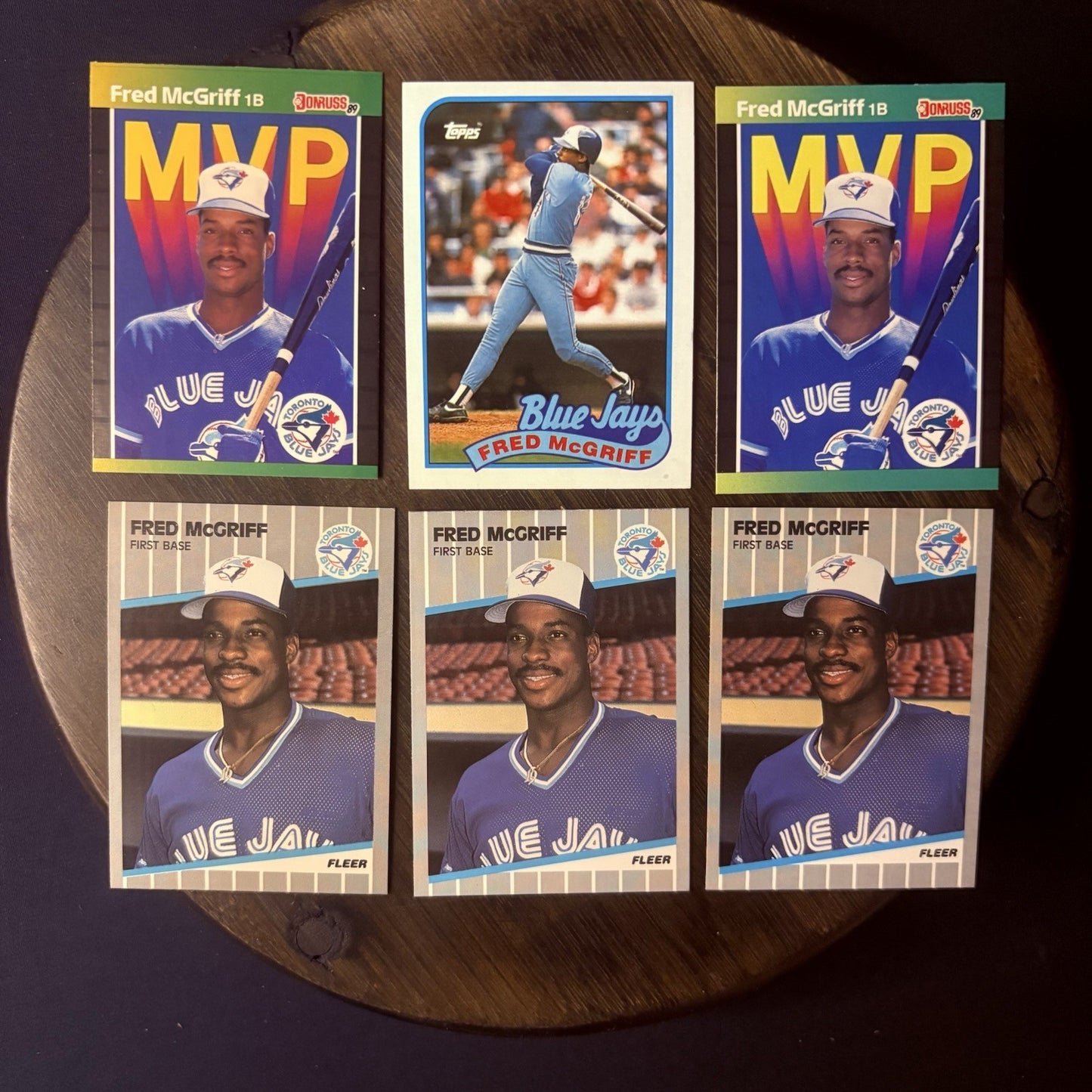 1989 Fred Mcgriff (Lot Of 6) Trading Cards BC19, #240, #745 HIGH GRADE0