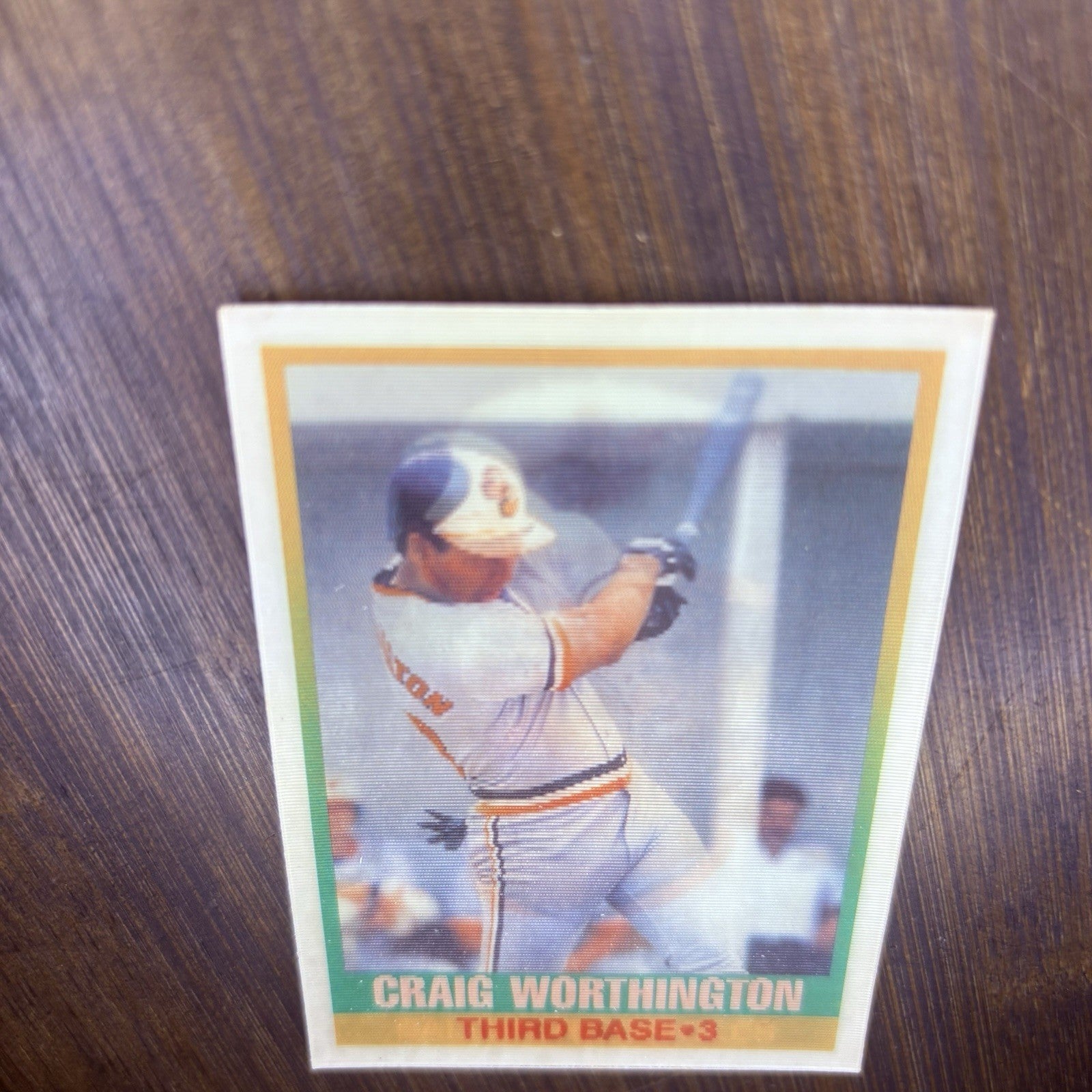 1989 Sportflics Craig Worthington #134 High Grade MLB Trading Card3