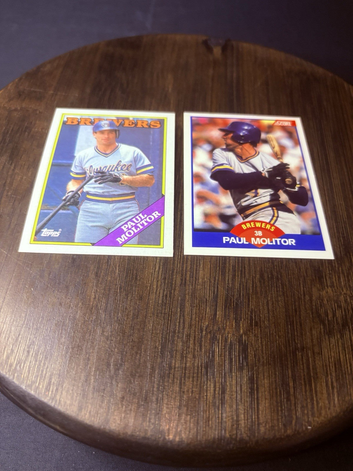 1988 Paul Molitor Topps #465 & Score #565  (2) High Grade Cards See Photos2