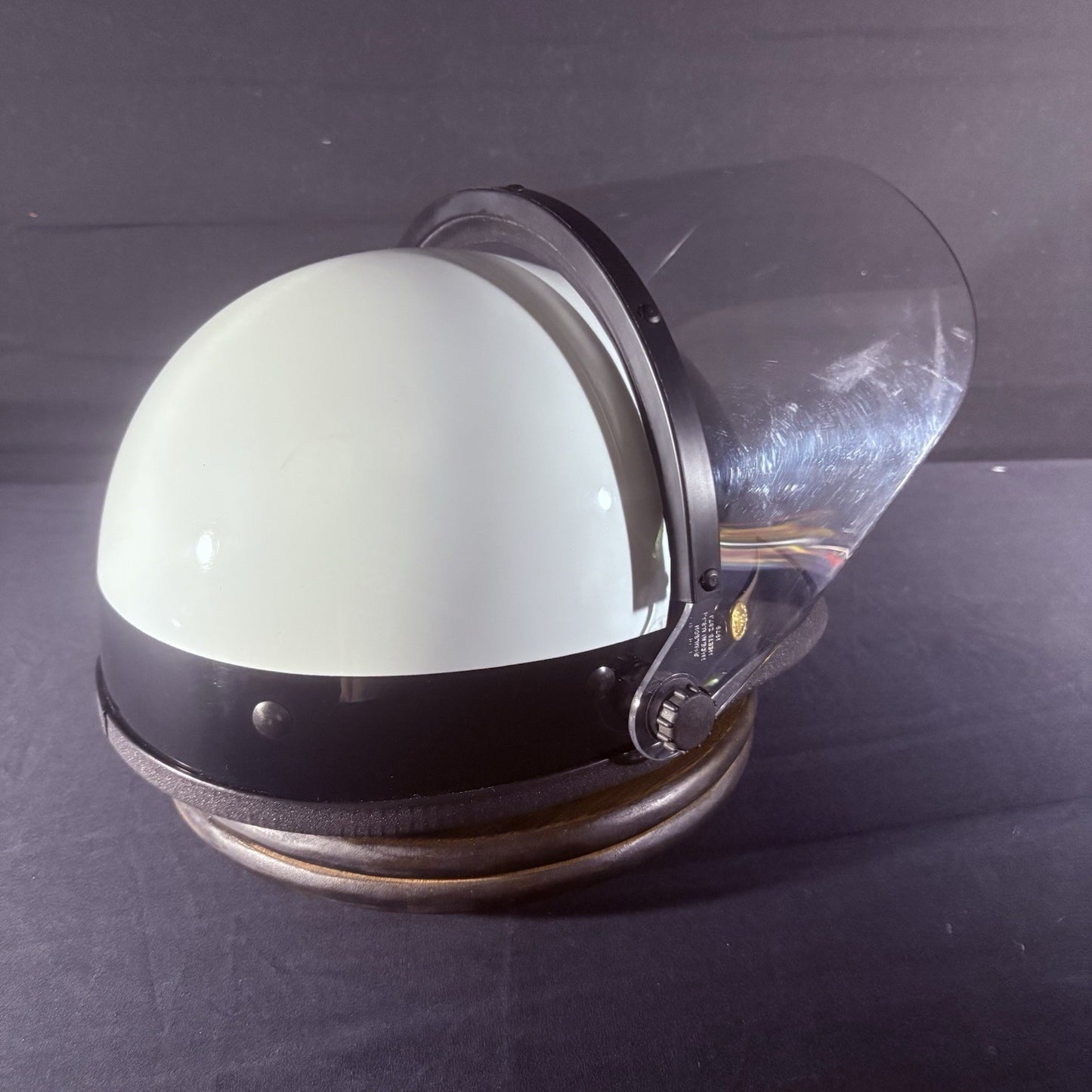 VTG Police Riot Motorcycle Helmet Black & White Size 6 7/8 with Z87 Face Shield17