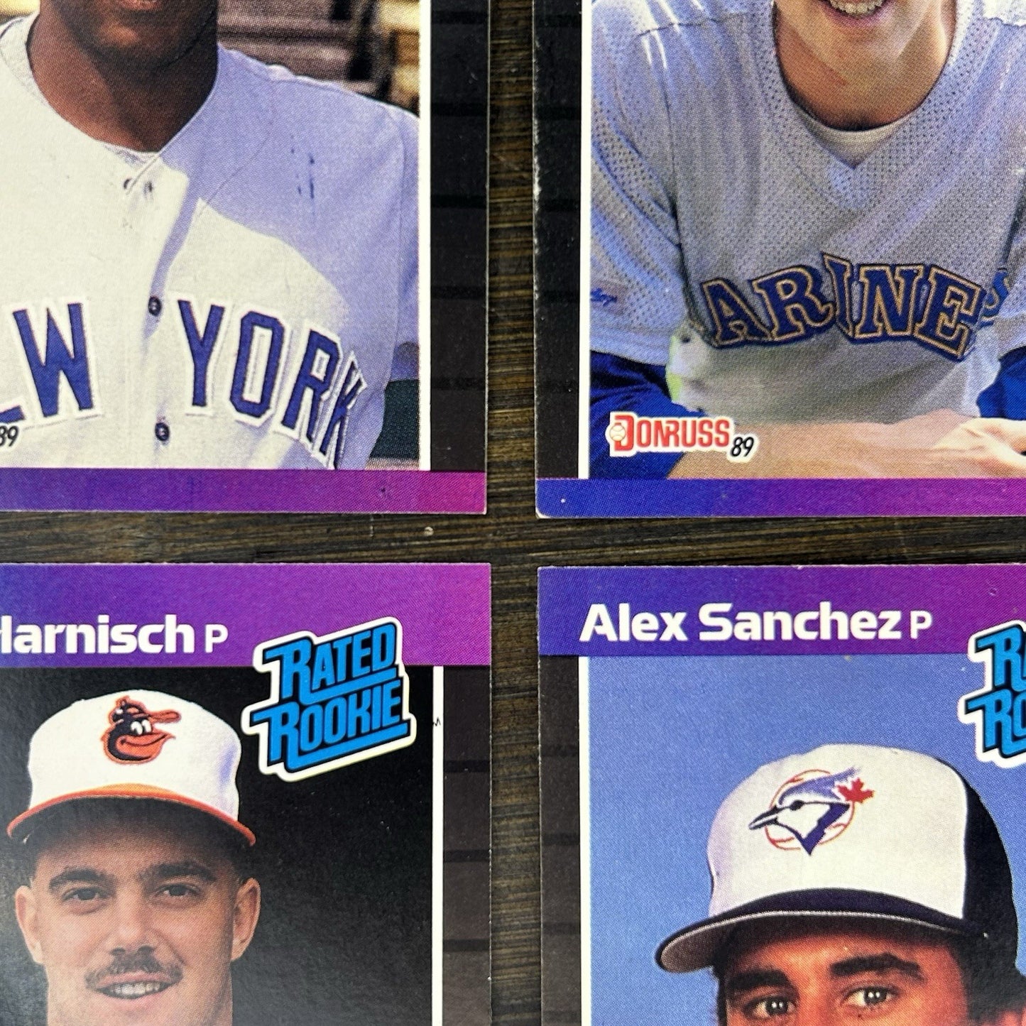 1989 Donruss Rated Rookies High Grade MLB Trading Card Lot Of (4)6