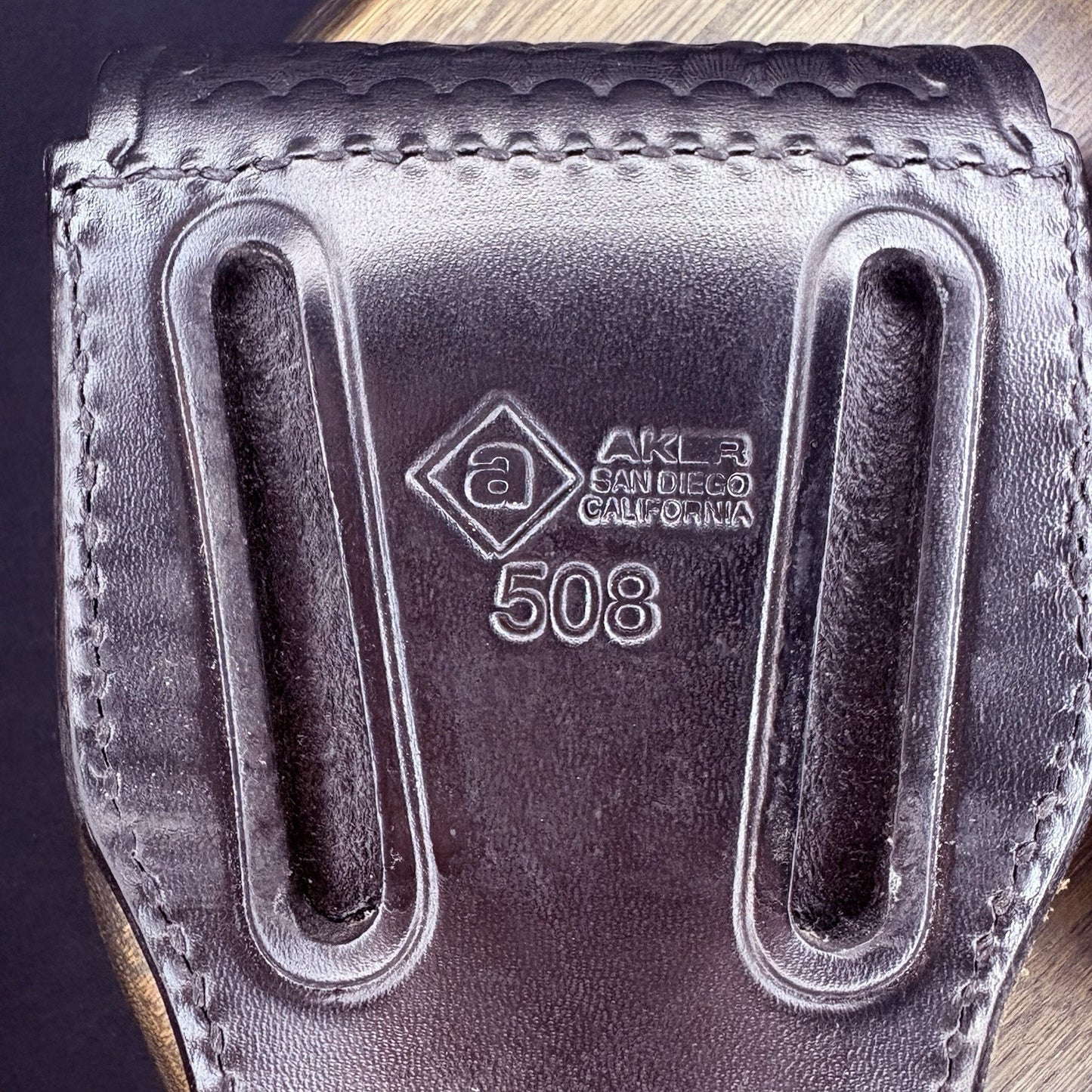 Aker Handcuff Case 508 Chrome Snap Basket Weave Leather, Hinged & Chain SET OF 28