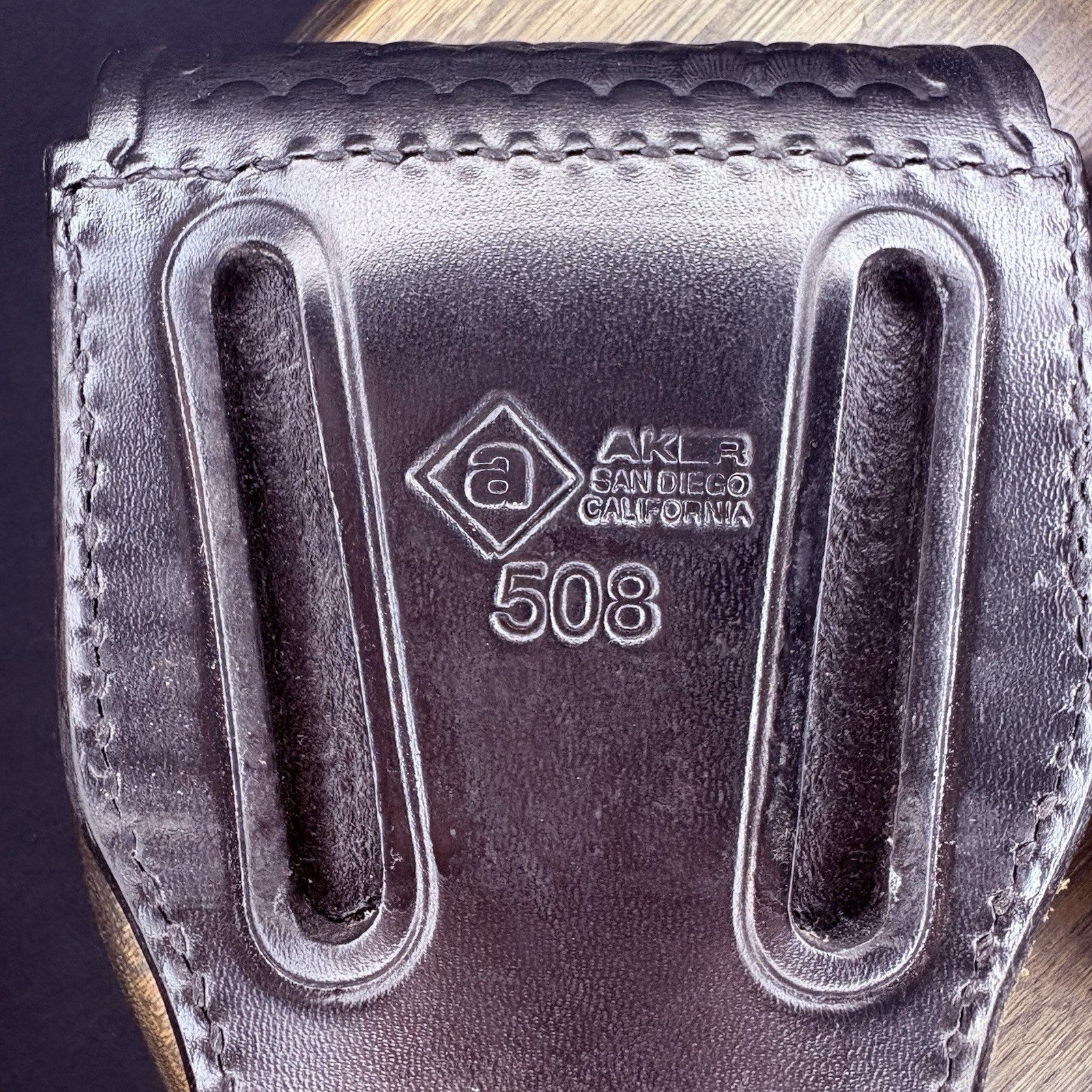 Aker Handcuff Case 508 Chrome Snap Basket Weave Leather, Hinged & Chain SET OF 28