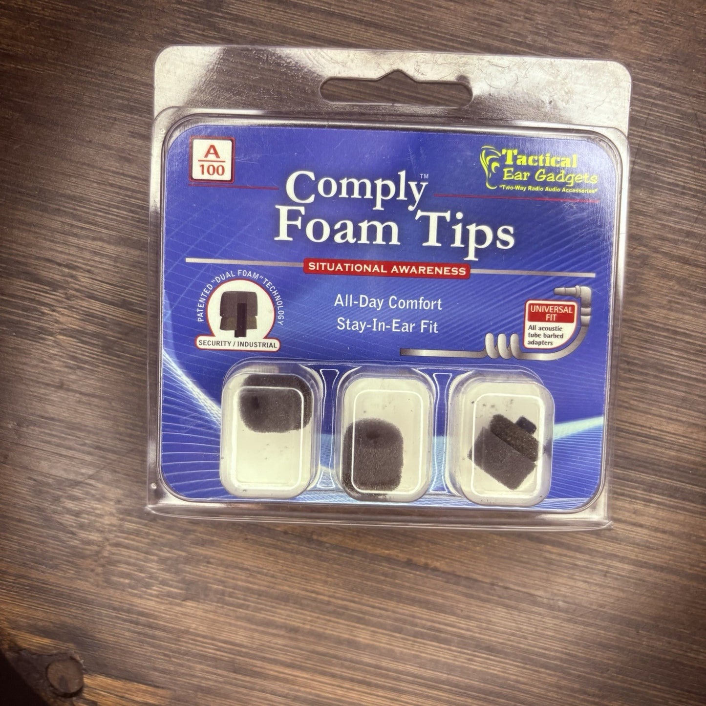 Comply Two Way Earpiece A100 Memory Foam Ear Tips (3 Pieces)2