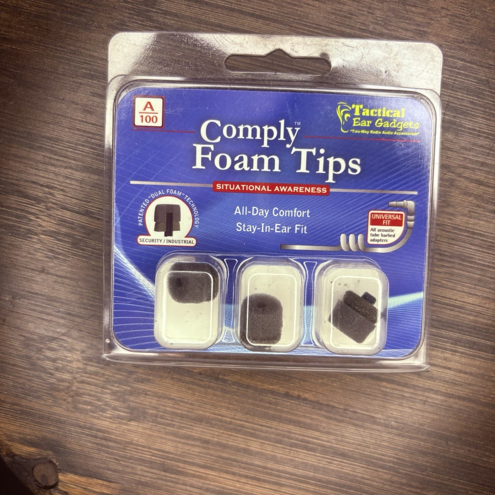 Comply Two Way Earpiece A100 Memory Foam Ear Tips (3 Pieces)2