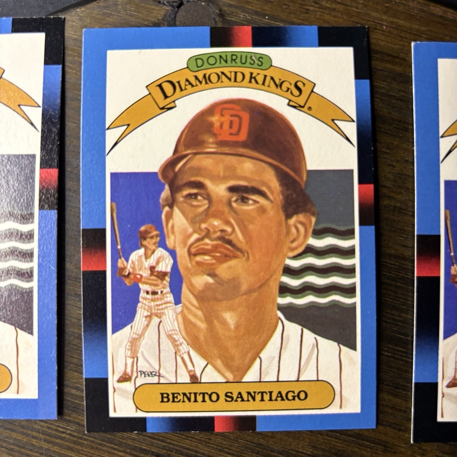 1988 Benito Santiago Lot (3)Donruss #114 & (3)Diamond Kings #3 San Diego Padres12