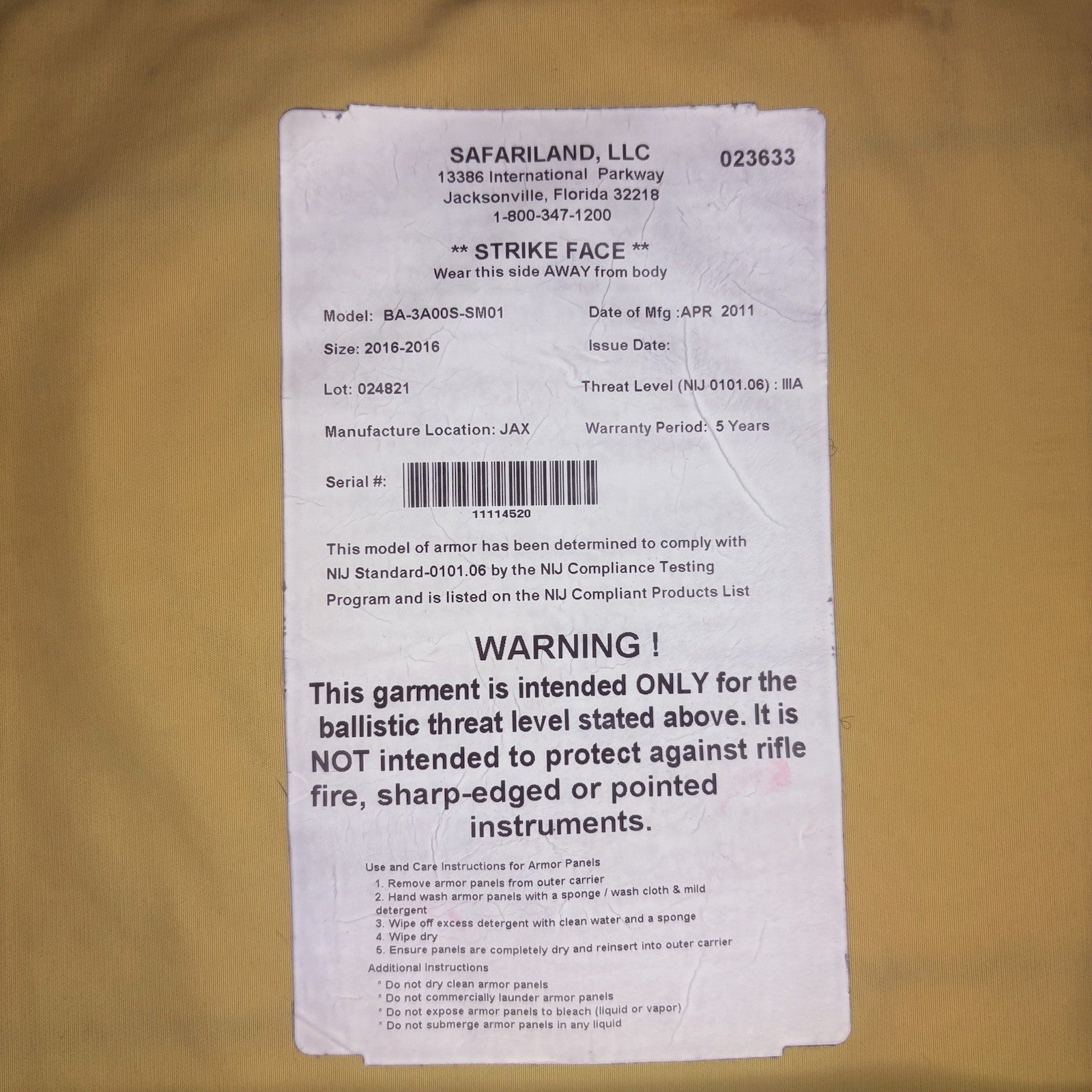 Second Chance 3A Bullet Proof Vest Size Large Concealable IIIA Ballistic Vest10