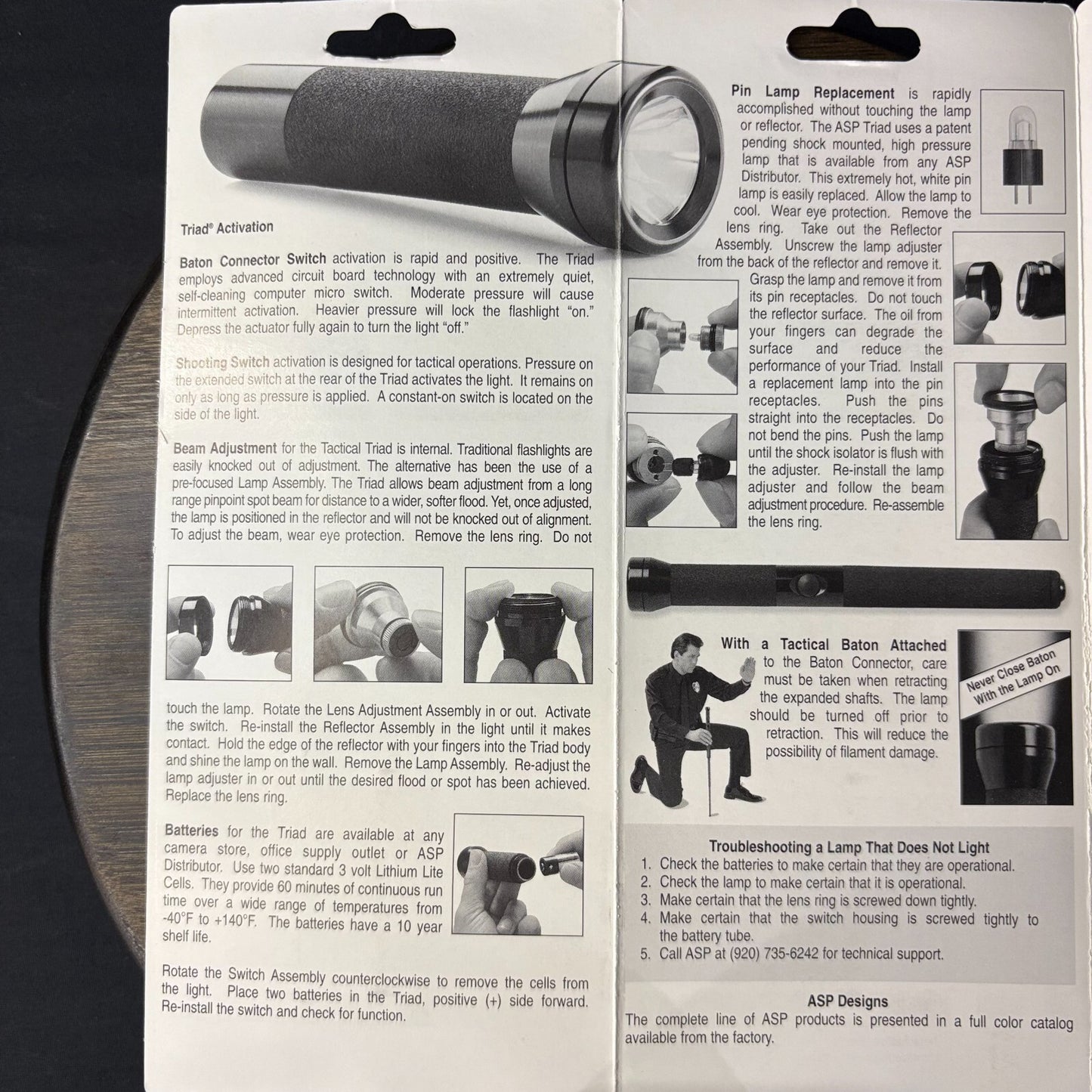 ASP Triad Flashlight Attachment for Friction and LeverLoc Collapsable Batons5