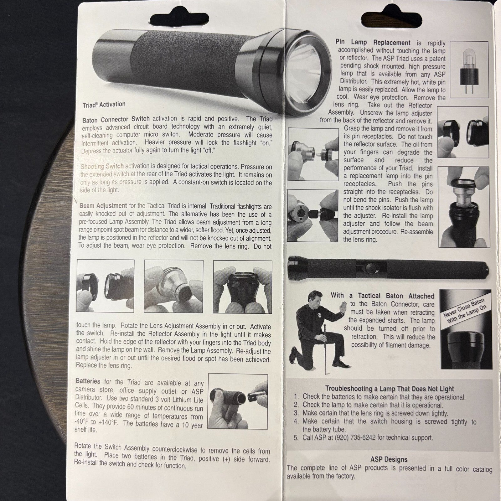 ASP Triad Flashlight Attachment for Friction and LeverLoc Collapsable Batons5