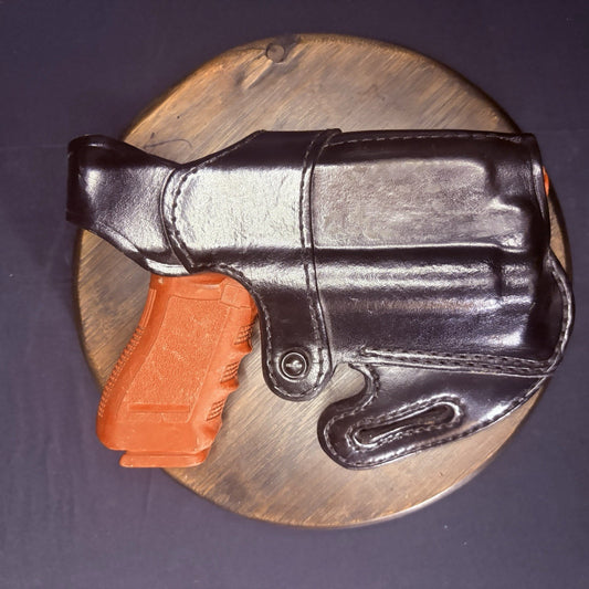 Aker Glock 167 Nightguard Holster RH Leather Belt OWB, Glock 17 + LIGHT0