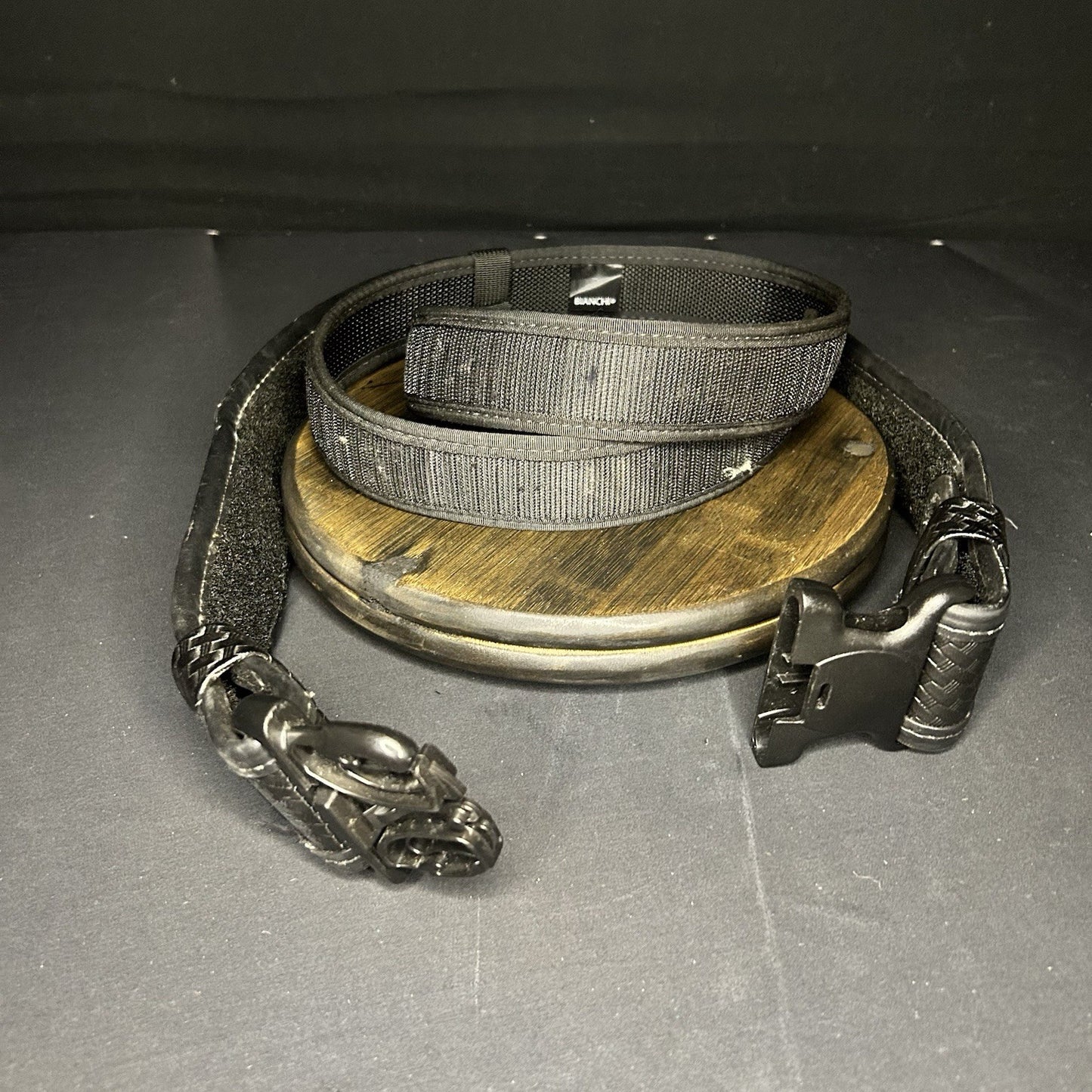 Bianchi Leather Duty Belt Small 28-34” w/Small Inner Belt Accumold Police4