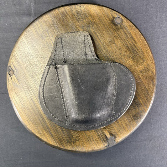 VTG Black Pager Pal Concealed Carry Genuine Leather Holster Right Handed0