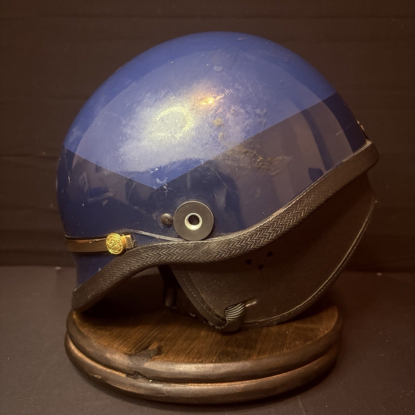 Vintage Police Riot Helmet Blue & Gold (Size Extra Large)4