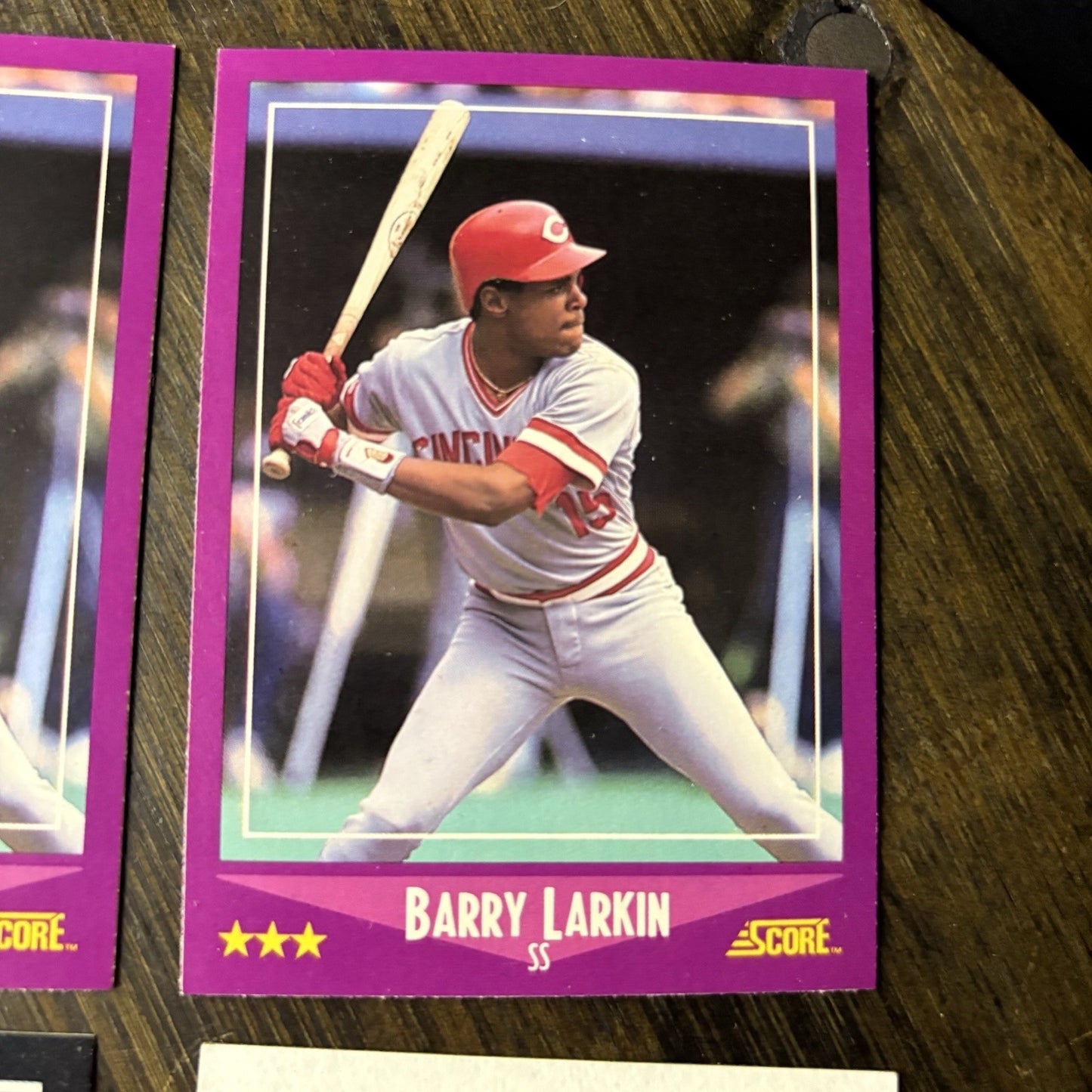 1988 Barry Larkin (4) Card Lot Score (#72) Donruss (#492) Topps(#102) High Grade5