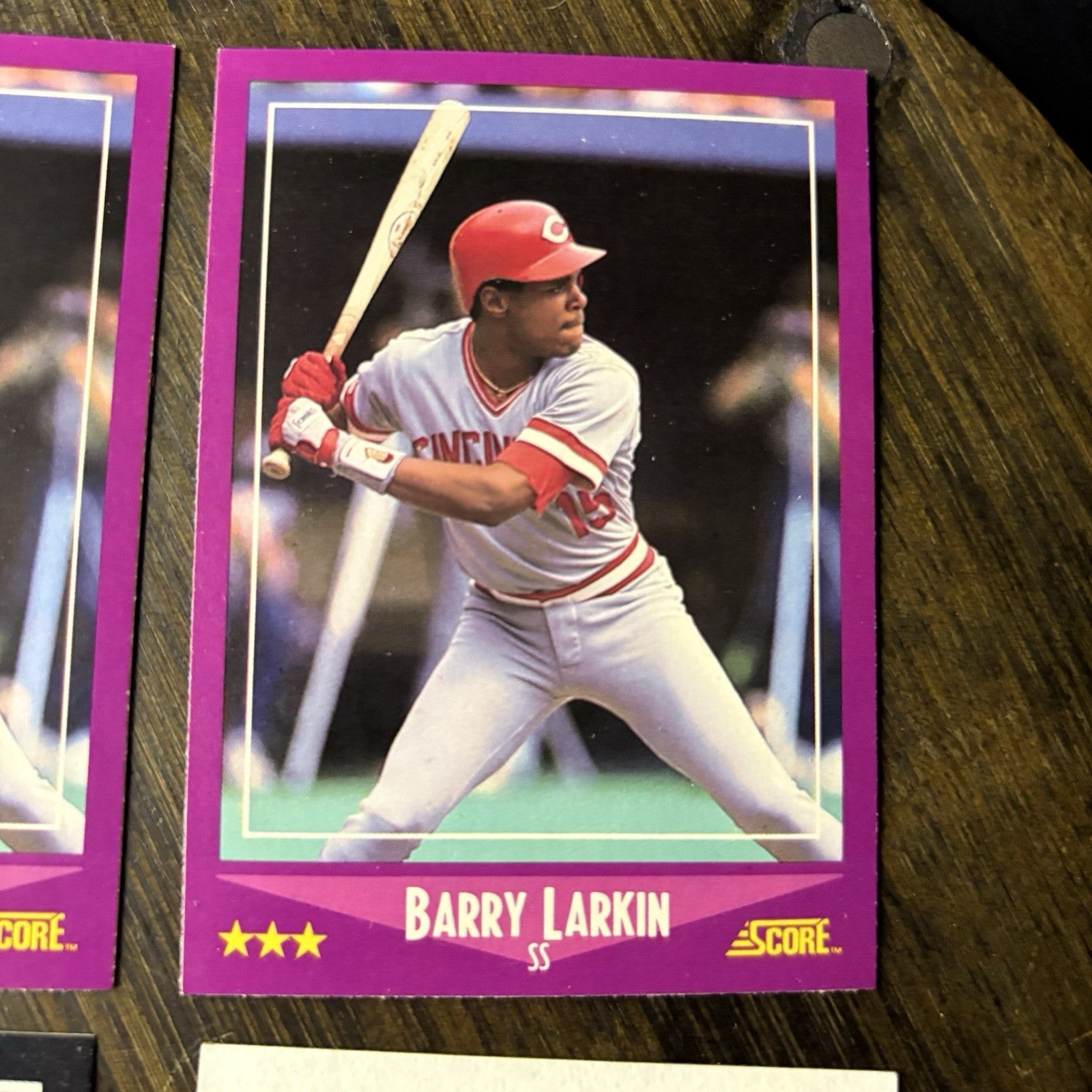 1988 Barry Larkin (4) Card Lot Score (#72) Donruss (#492) Topps(#102) High Grade5