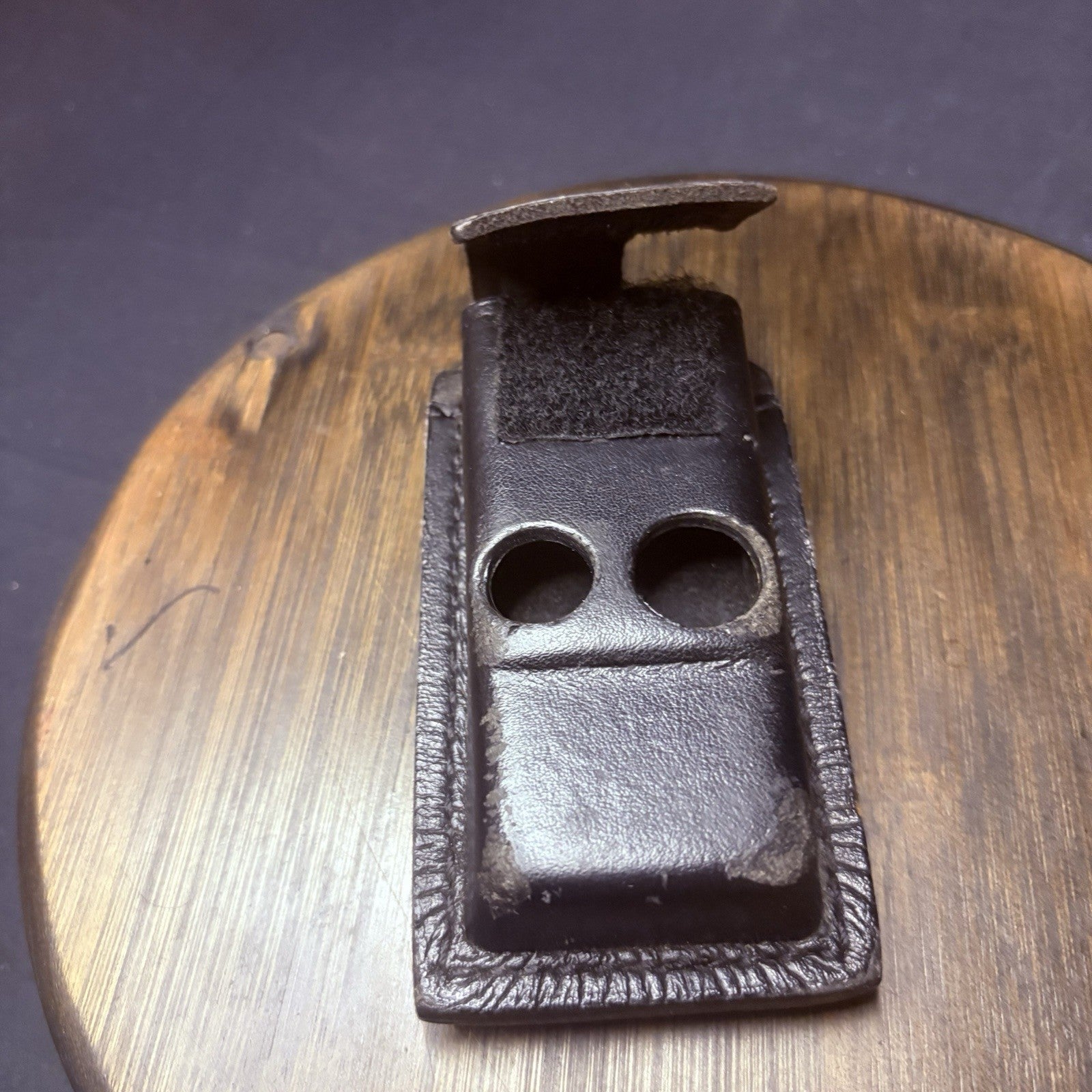 Olympus Puma 4 Leather Pouch Holster Case Plain Black Leather5