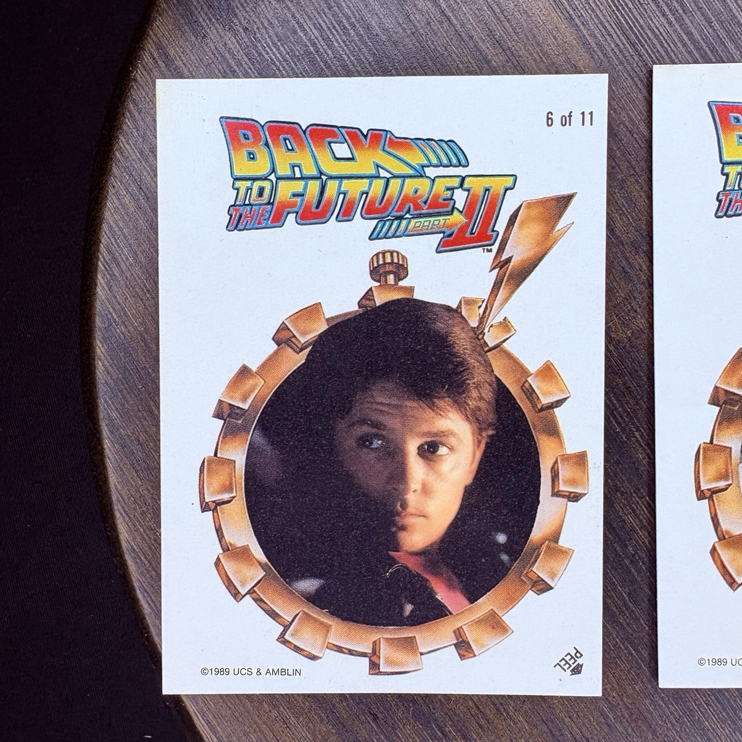 (Lot Of 3) 1989 Topps Back to the Future 2 Sticker Trading Cards #6, #4, #82