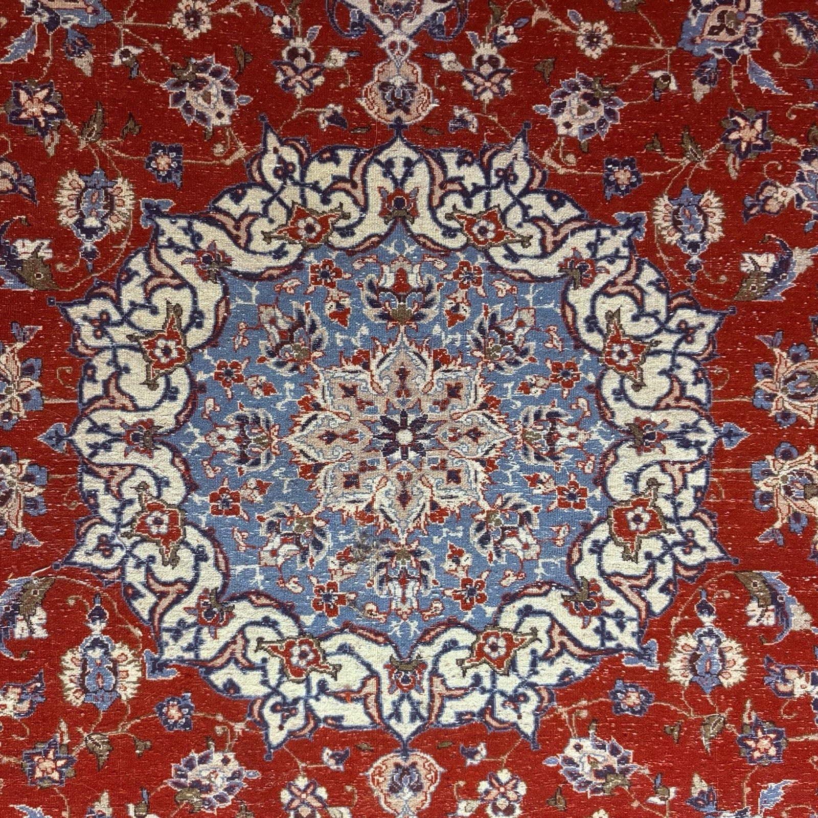 Semi-Antique Hand Knotted Rug 5x7 Medallion 324KPSI Estate Find 1970s Floral Rug15