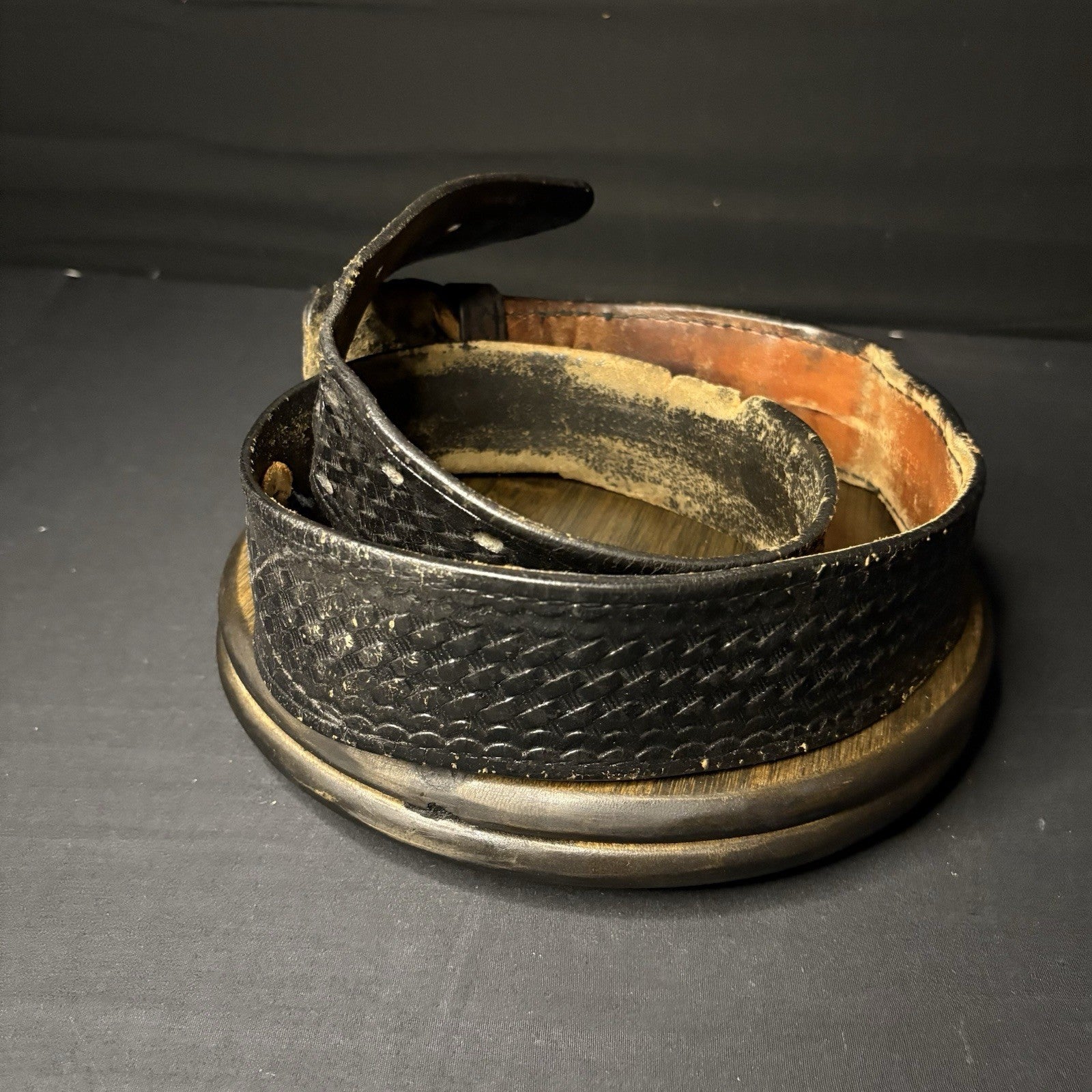 Dutyman Leather Duty Belt 38” Black Basket Weave4