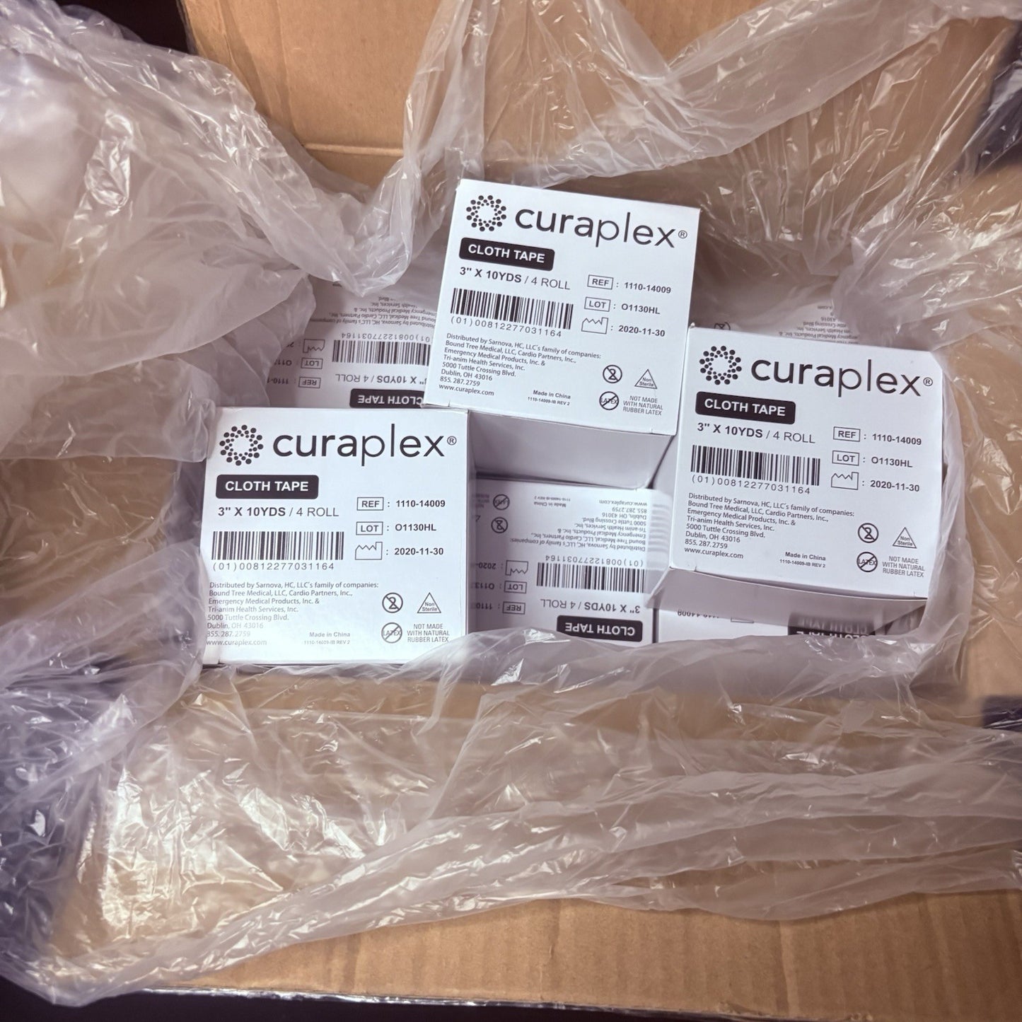 (36 Rolls) Cloth Tape Silk Medical Adhesive 3" x 10 Yards  9 Boxes of 4 Rolls1