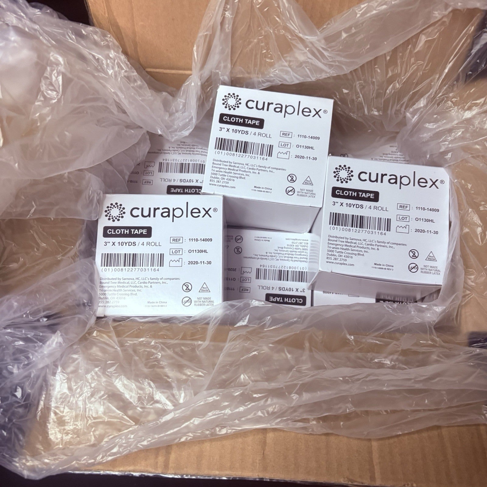 (36 Rolls) Cloth Tape Silk Medical Adhesive 3" x 10 Yards  9 Boxes of 4 Rolls1