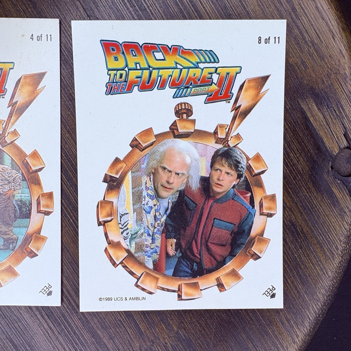 (Lot Of 3) 1989 Topps Back to the Future 2 Sticker Trading Cards #6, #4, #84