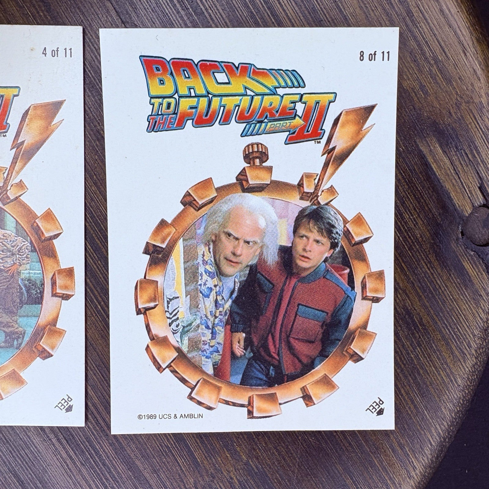 (Lot Of 3) 1989 Topps Back to the Future 2 Sticker Trading Cards #6, #4, #84