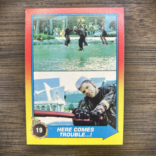 1989 Topps Back To The Future #19 Topps Trading Card "Here Comes Trouble...!"0