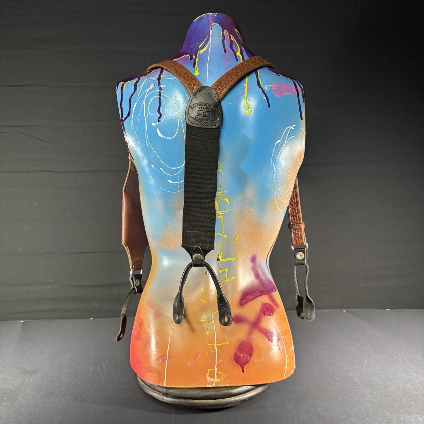 Classic Old West Styles Leather Suspender Shoulder Holster For RH, Derringers4