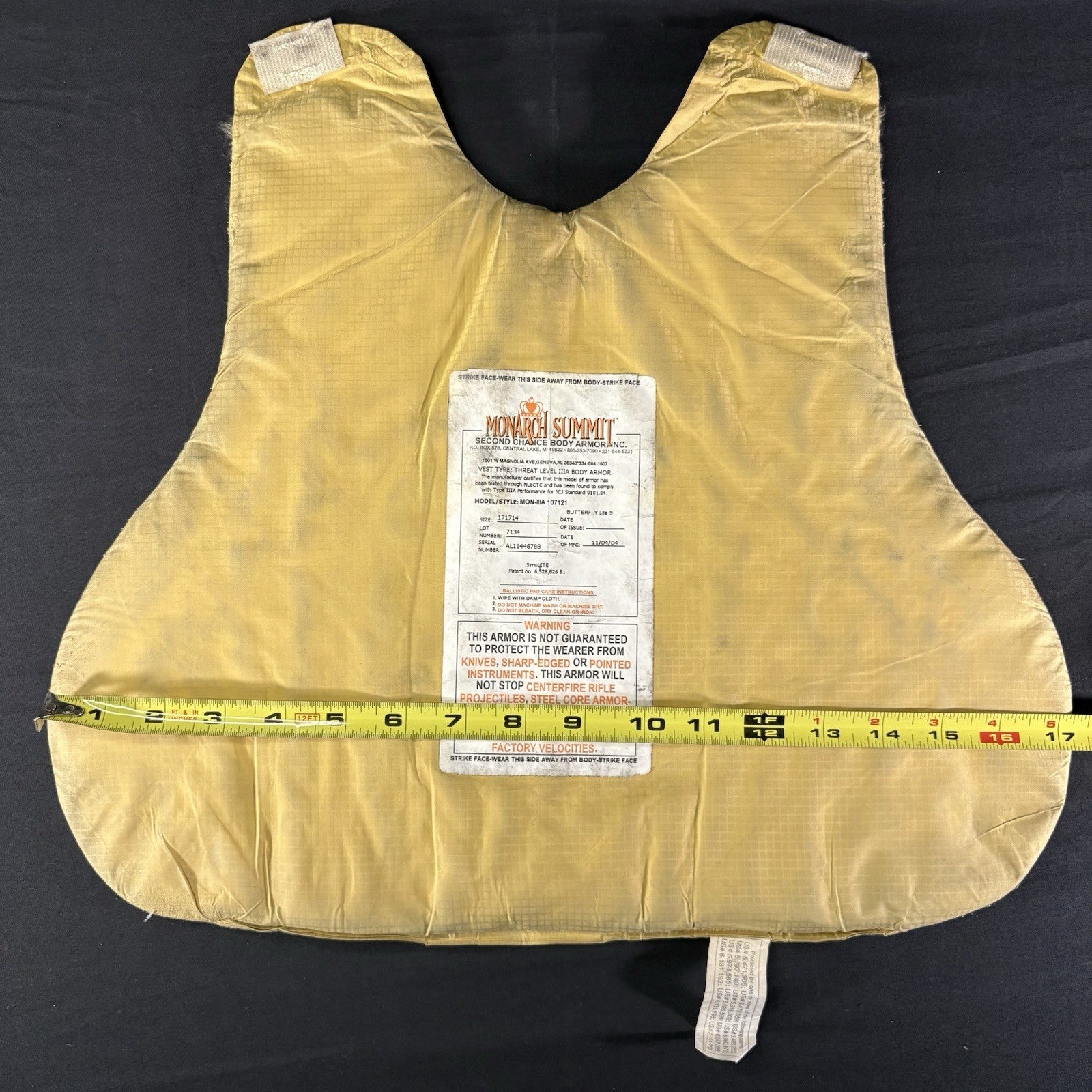 Second Chance 3A (IIIA) Bullet Proof Vest Size Small Concealable Body Armor22