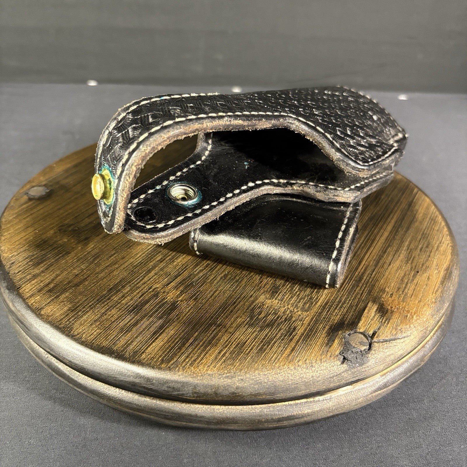 Ted Blockers Black Leather Basket Weave Sig Sauer P225 Holster8