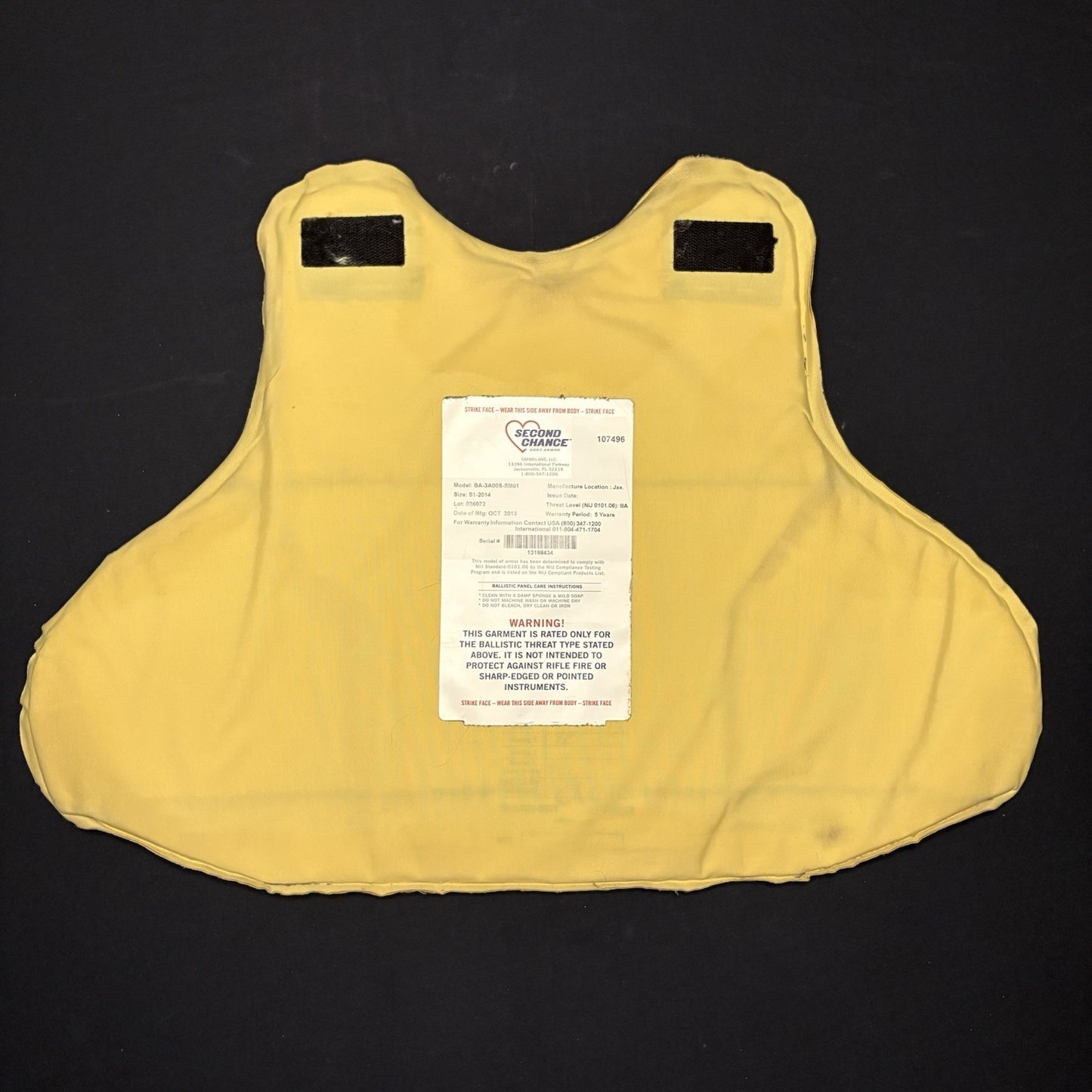 Second Chance IIIA (3A) Bullet Proof Vest Size Medium Concealable Ballistic Vest7