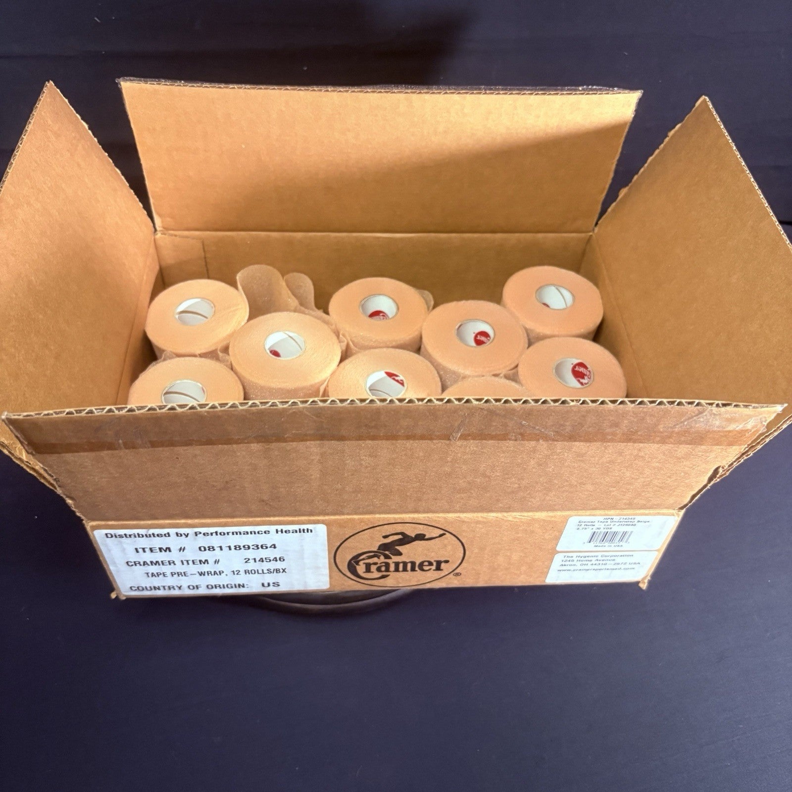 (Box Of 12 Rolls) Cramer Tape Underwrap, Sports PreWrap, 2.75" X 30 Yard Roll1