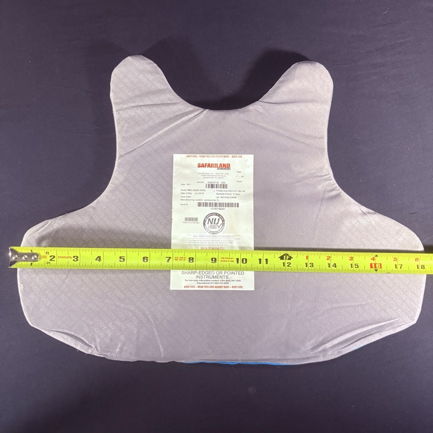 Safariland Bullet Proof Vest Summit IIIA 3A Size Small Cutting Edge Armor9