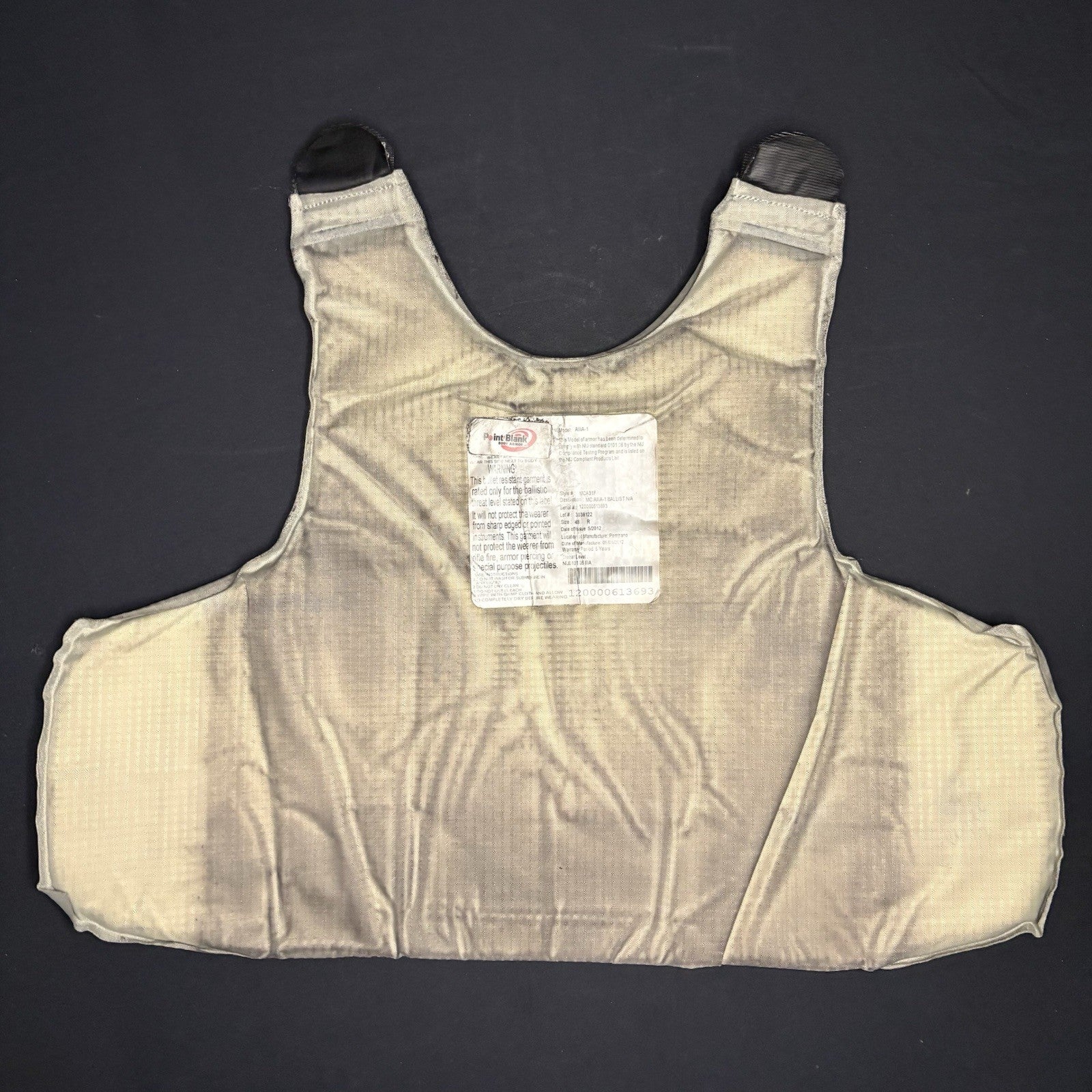 PB Armor Bullet Proof Vest 3A IIIA Size Large w/ Trauma Plate Concealable Vest9