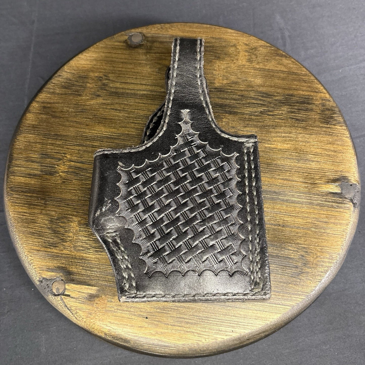 Tex Shoemaker 17H Basket Weave Holster For S&W 439 549 559 639 659 Snap Closure0