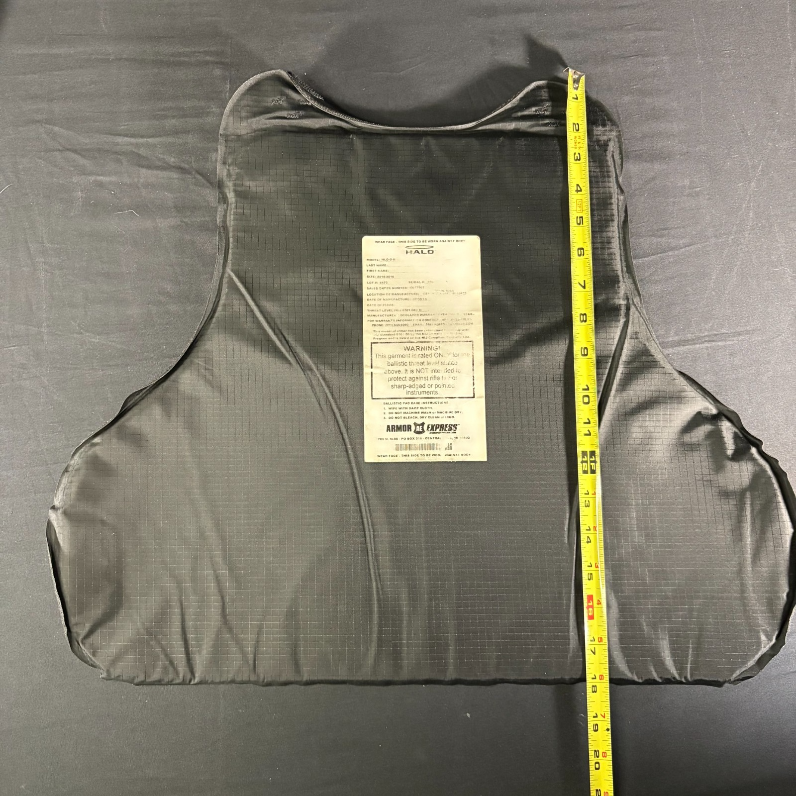 Level 2 (Level II) Vest ~Size X-Large~ Concealable Vest Armor Express5