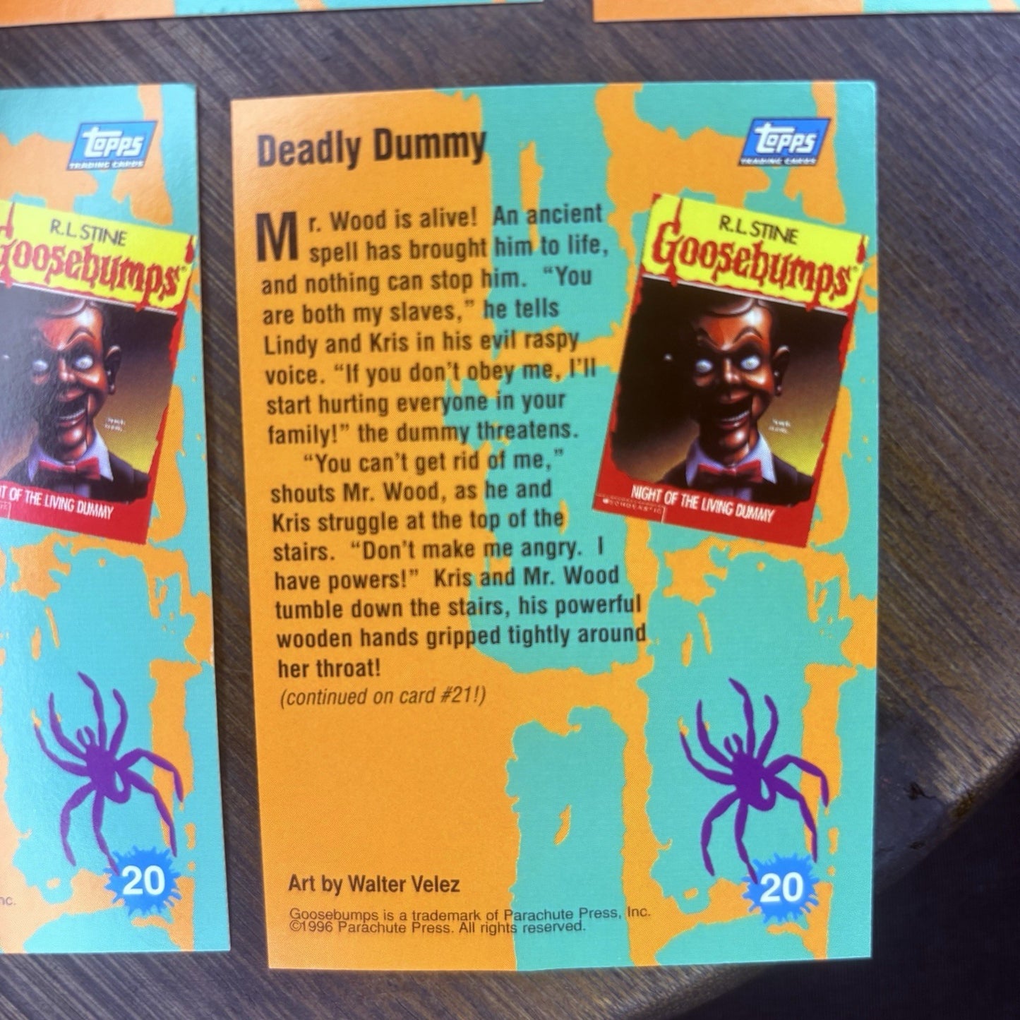 1996 Topps Goosebumps Lot Of (5) #20 Deadly Dummy High Grade Topps Trading Cards16