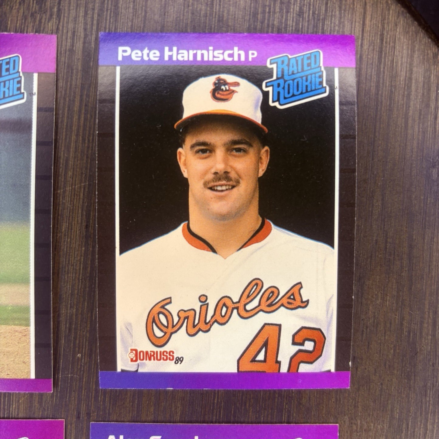 1989 Donruss Rated Rookies High Grade MLB Trading Card Lot Of (4)4