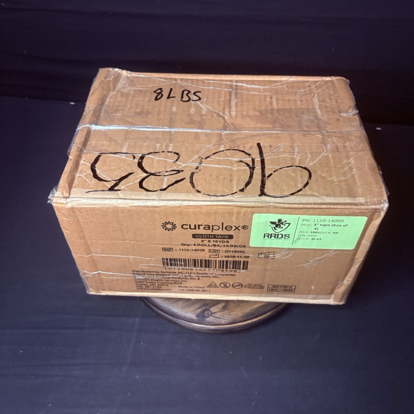 (36 Rolls) Cloth Tape Silk Medical Adhesive 3" x 10 Yards  9 Boxes of 4 Rolls8