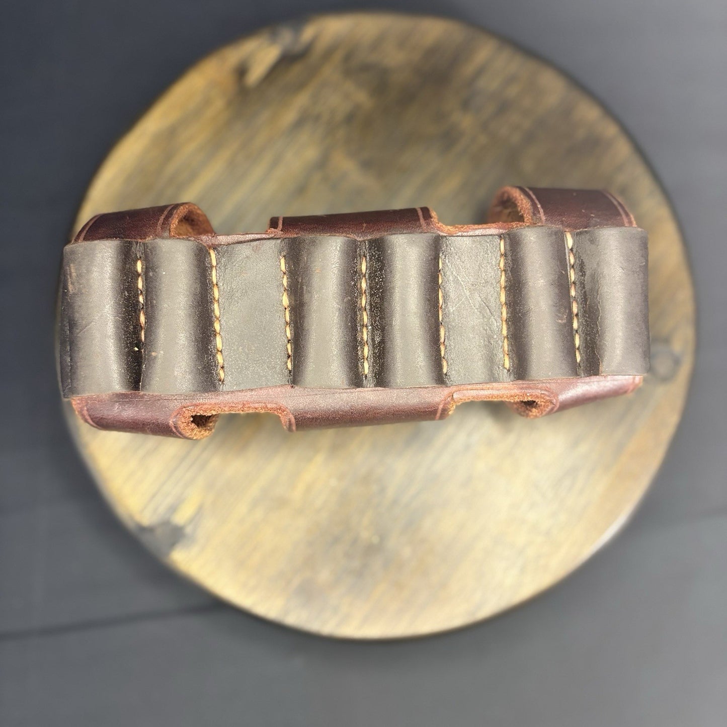 Custom Crafted Guns And Leather Shotgun Shell Belt Carrier By Trigger Happy6