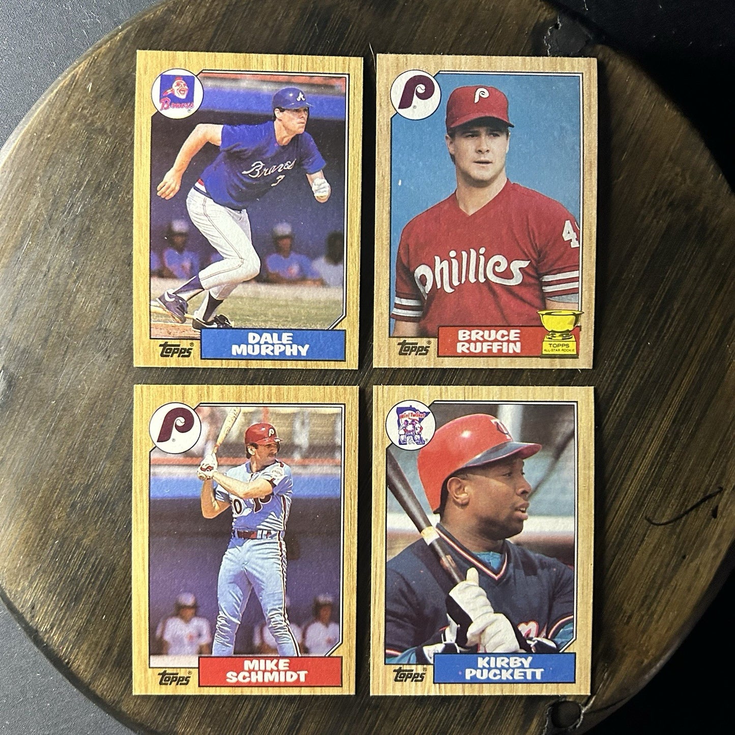 1987 Topps Baseball Trading Card Lot Of (4)0