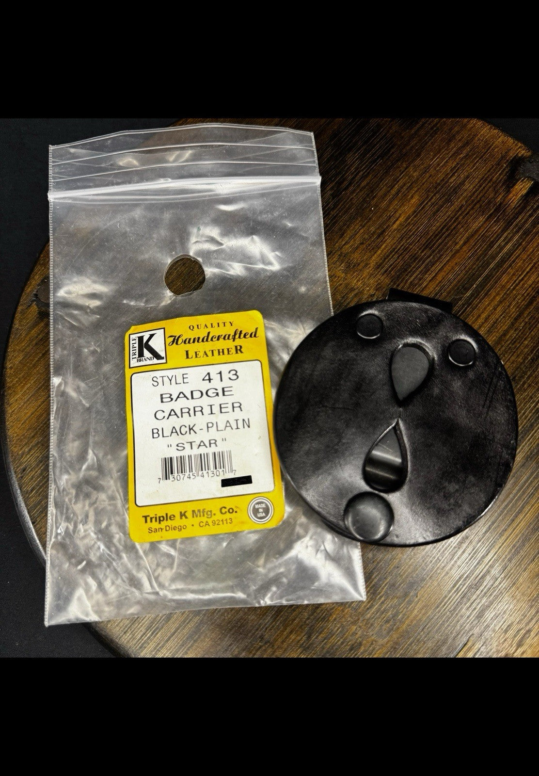 Triple K Badge Carrier Handcrafted Leather Badge Carrier 4130