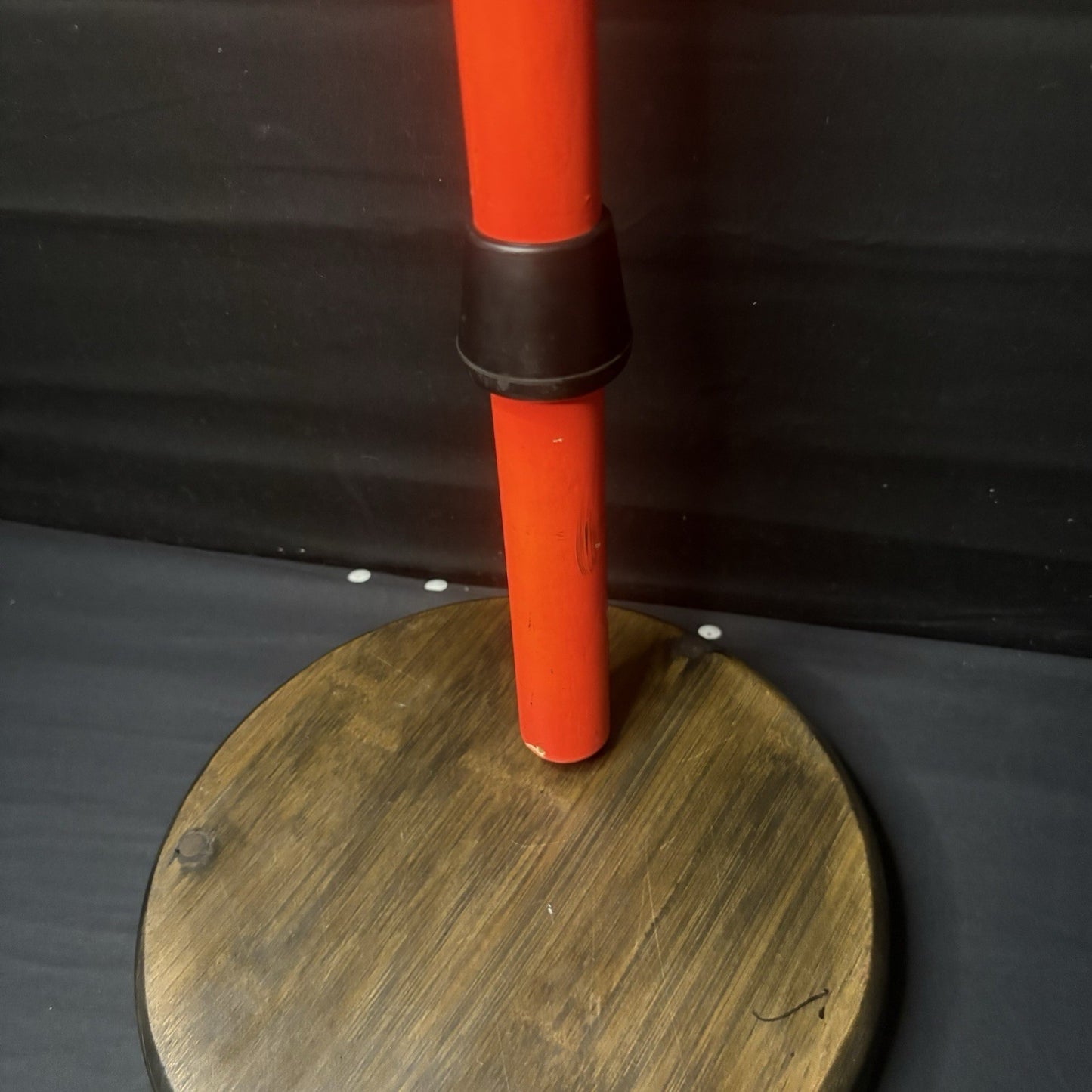 Wood Walking Stick 26" Orange with Rubber Hand Guard4