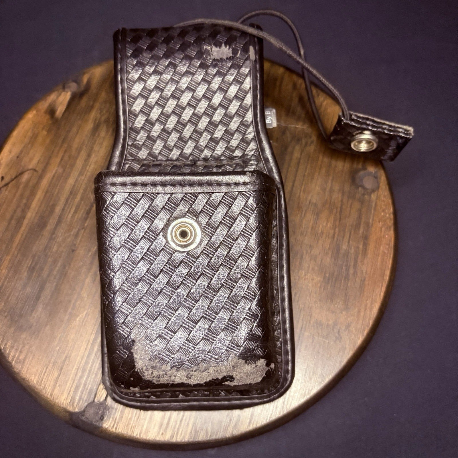 Bianchi Universal Radio Holder Swivel Back Accumold Elite Leather Basket Weave2