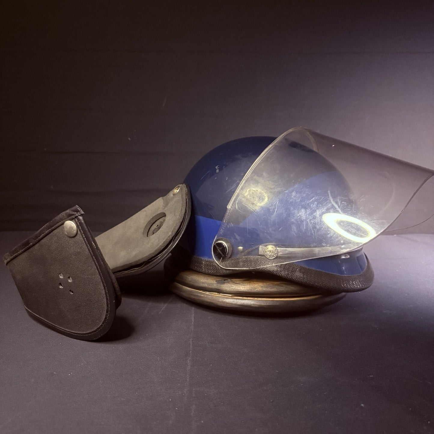 VTG Police Riot Helmet Blue Size Large w/ Removable Face Shield1