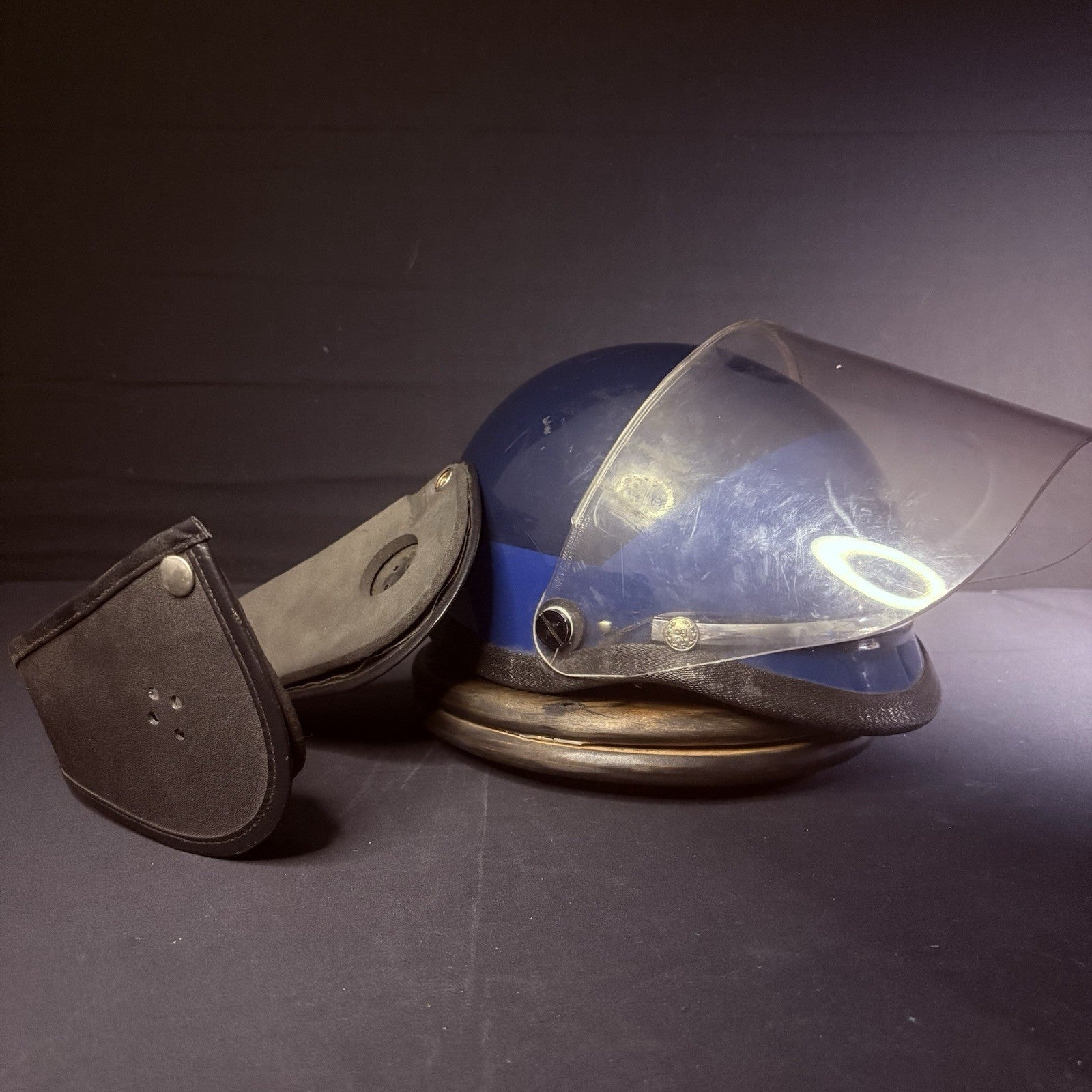 VTG Police Riot Helmet Blue Size Large w/ Removable Face Shield1