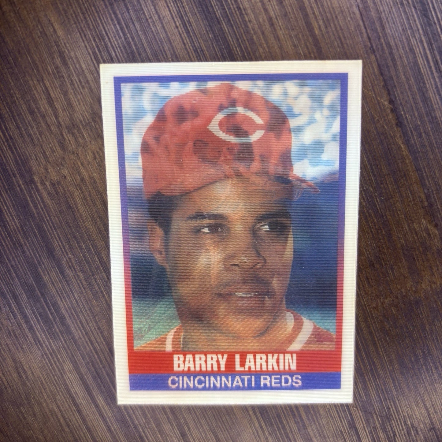 1989 Sportflics Barry Larkin #136 High Grade Trading Card REDS Holographic Card0