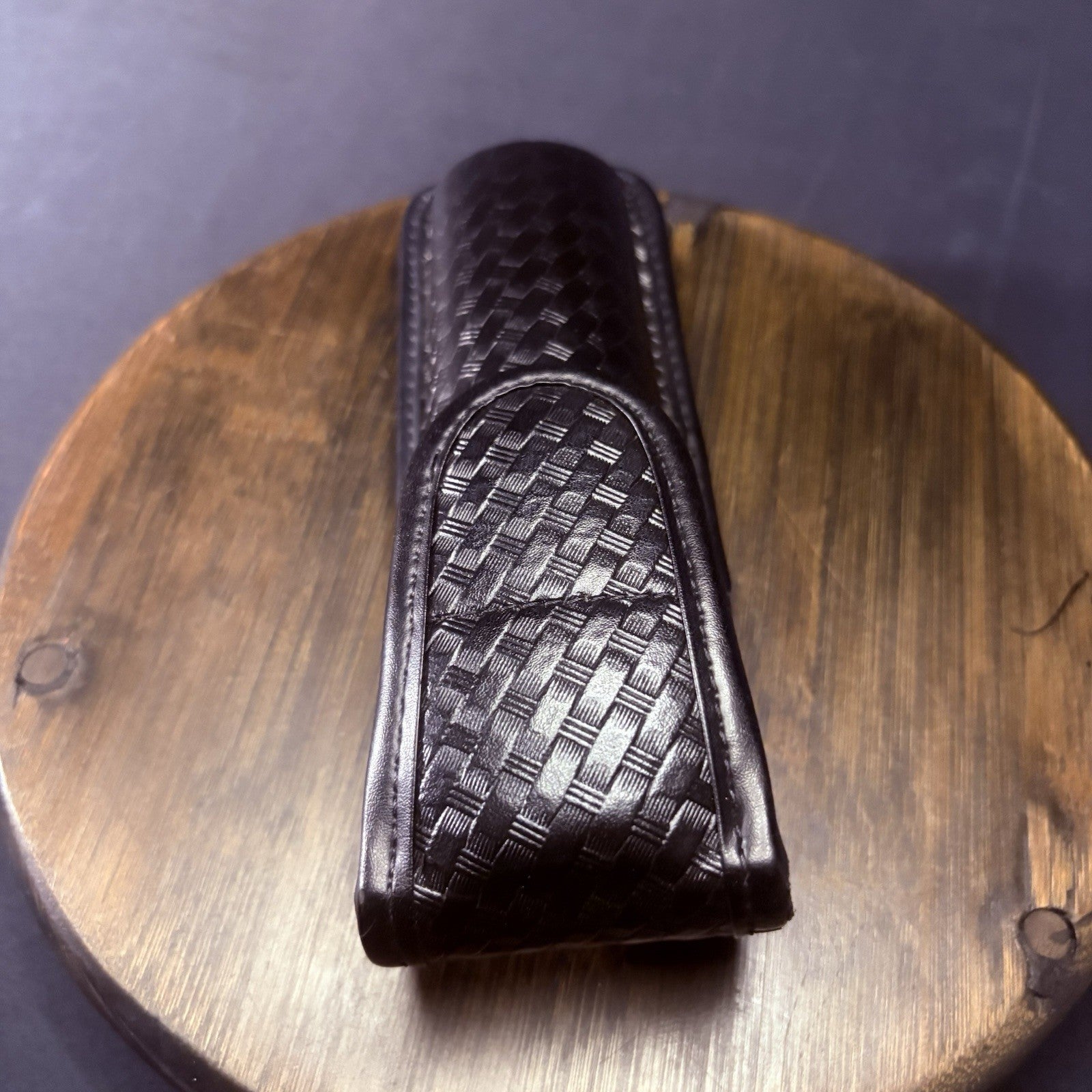 Bianchi Flashlight Pouch 7911 Size L Basket Weave Law Enforcement Hidden Snap7